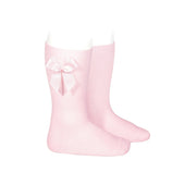 Condor Knee High Bow Sock Pale Pink